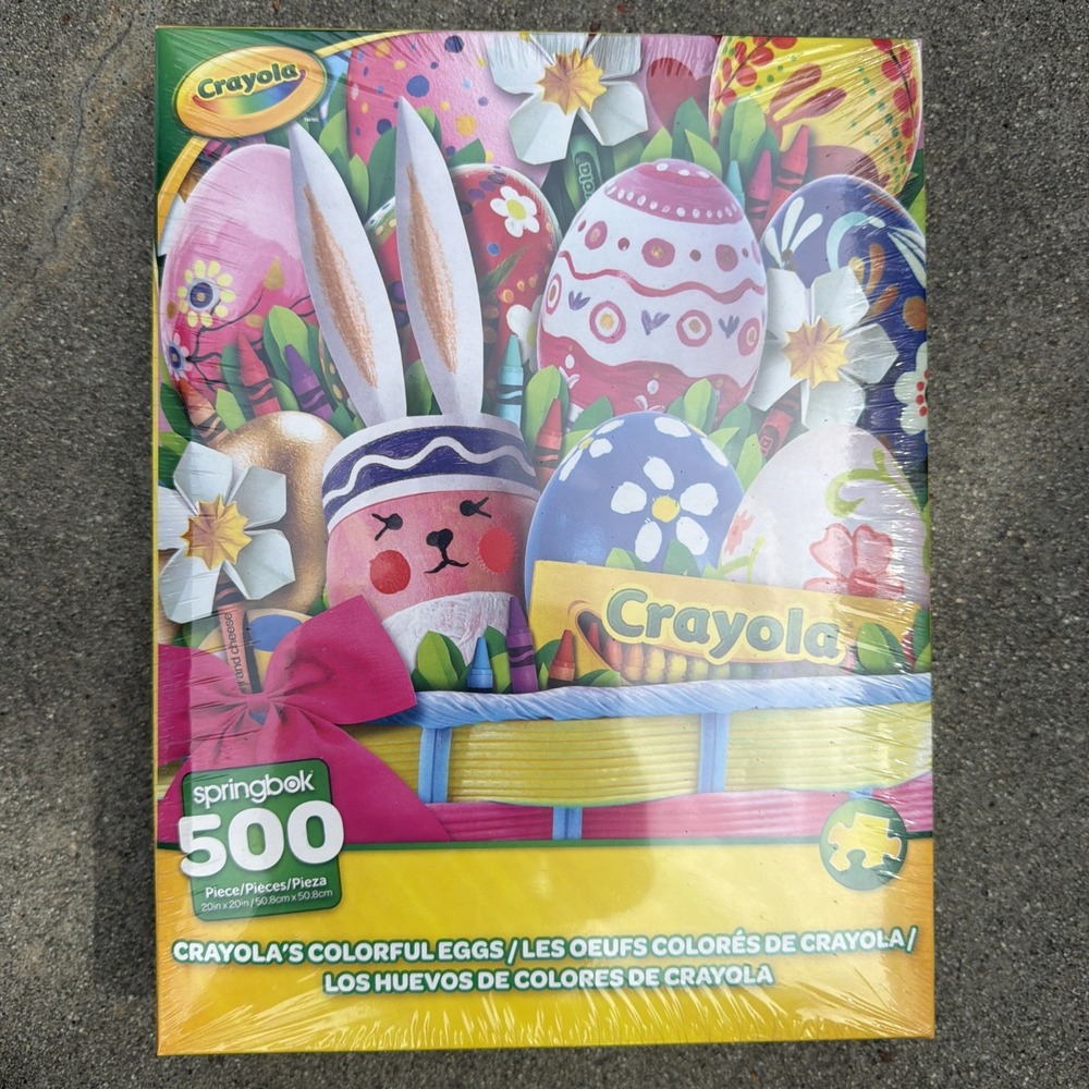 Easter Egg Jigsaw Puzzle by Springbok Crayola Colorful Easter Eggs 500 Piece New